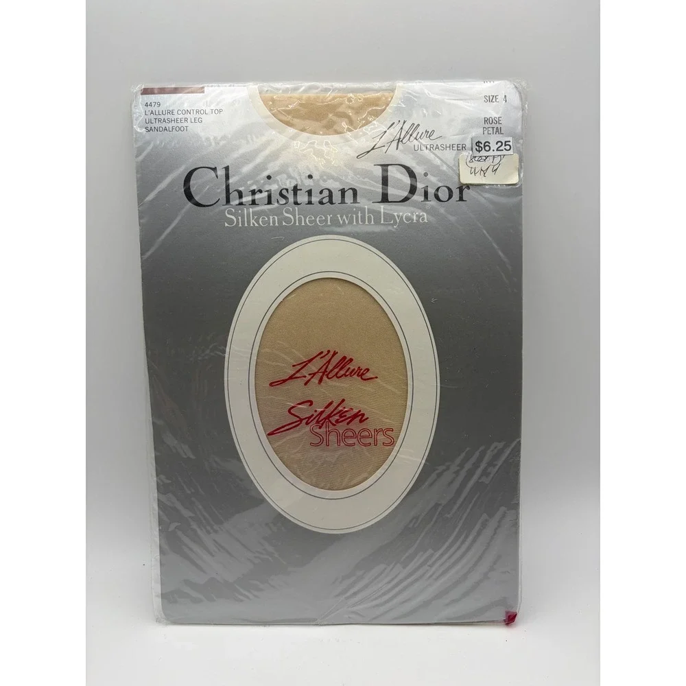 Christian Dior L'Allure Silken‎ Sheer Ultrasheer Control Top Sandalfoot Rose 4